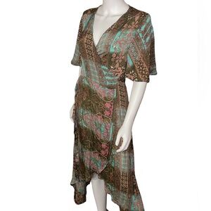 Karma Highway Wrap Dress Size S/M P2P 16” Adjustable